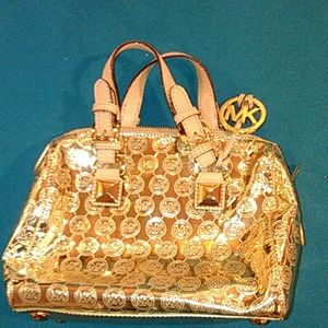 Gold Michael kors handbag